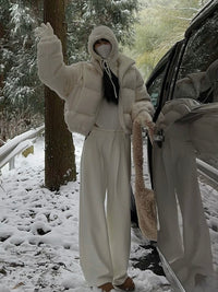 Lamb Wool Short Down Jacket Warm Padded Jacket